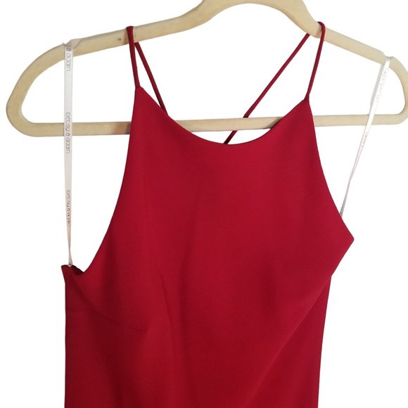 Red halter maxi formal dress size 10 - Picture 4 of 9